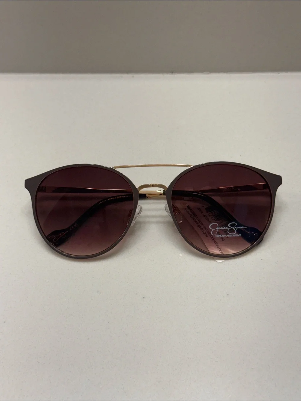 Jessica Simpson Round Sunglasses with BROWN Gradient Lenses NWT